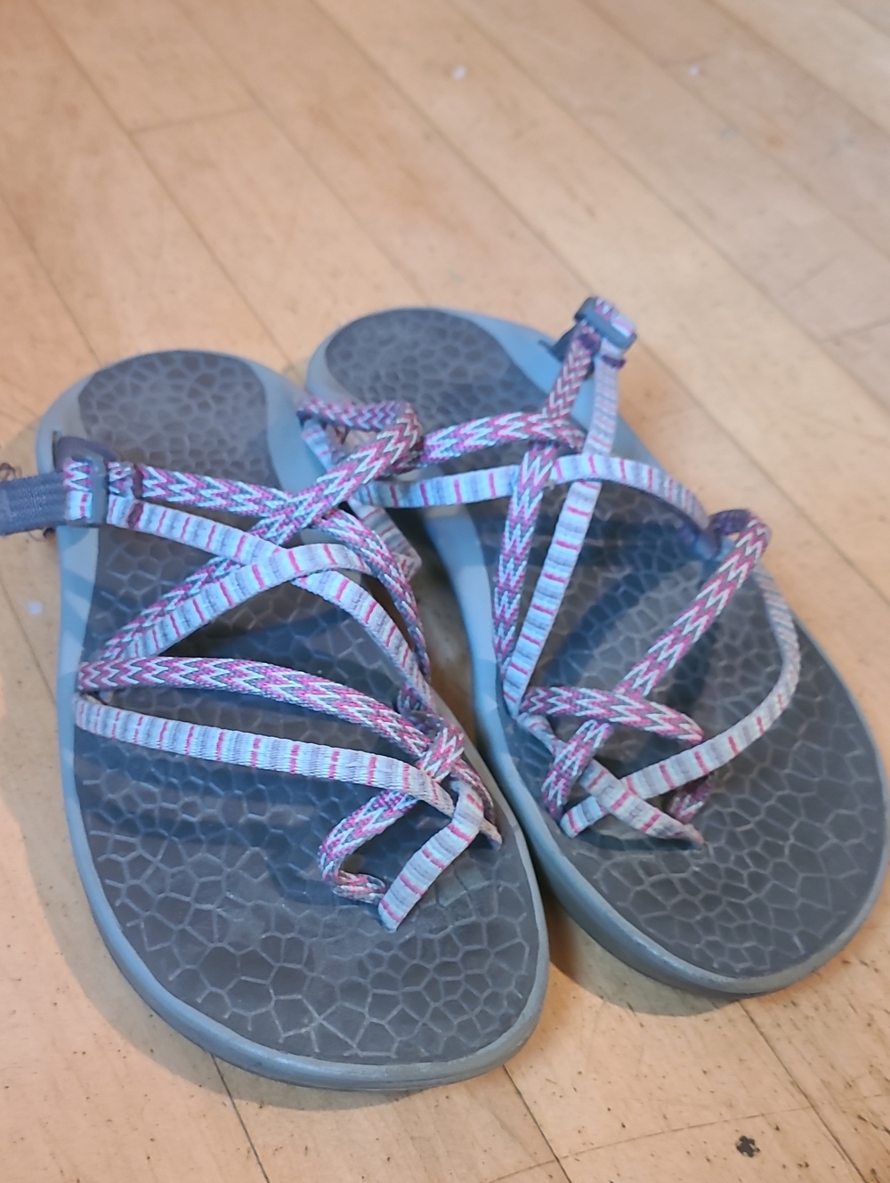 Blue And Pink Chaco Sandals